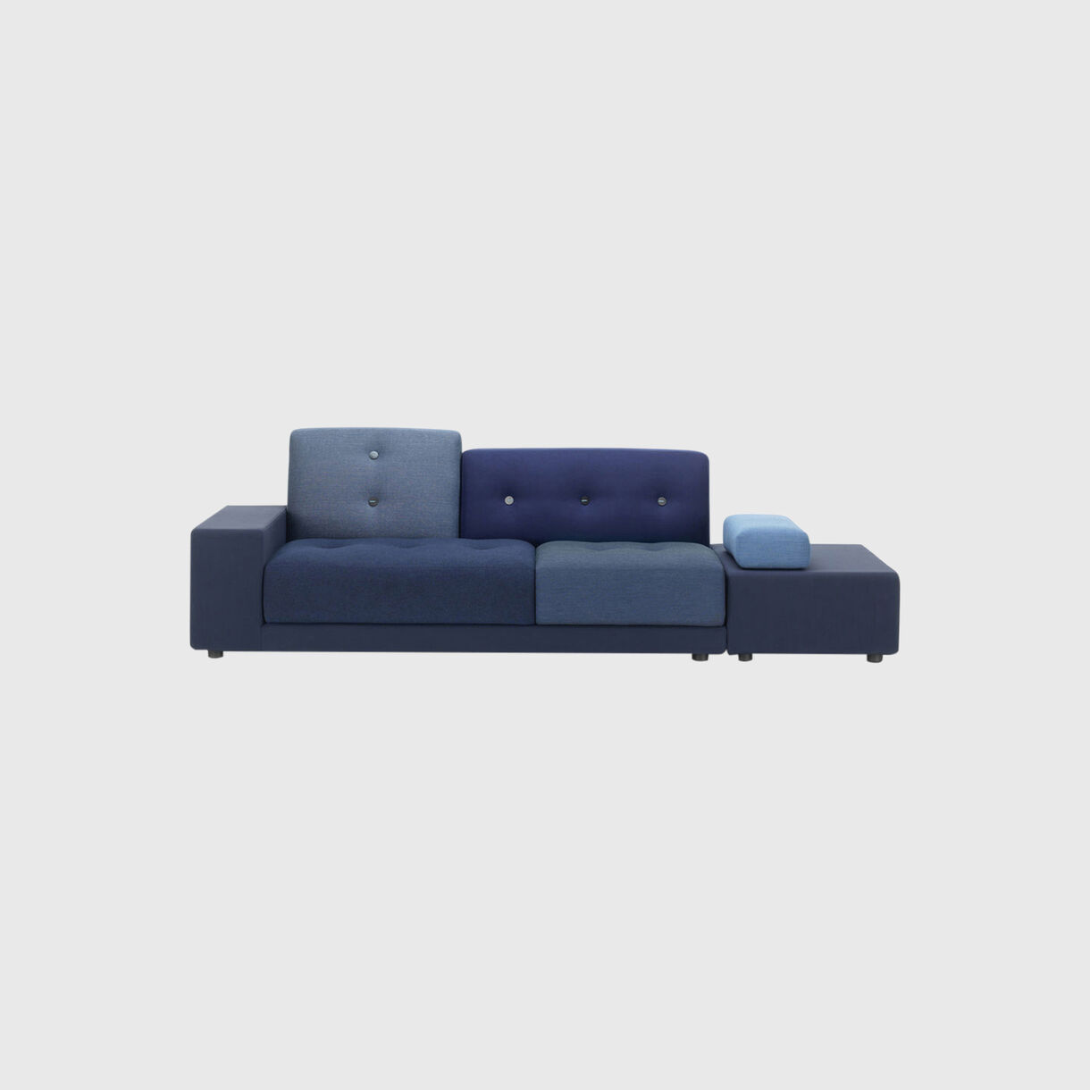 Polder Sofa, Armrest Left, Fabric Mix - Antarctic Blue